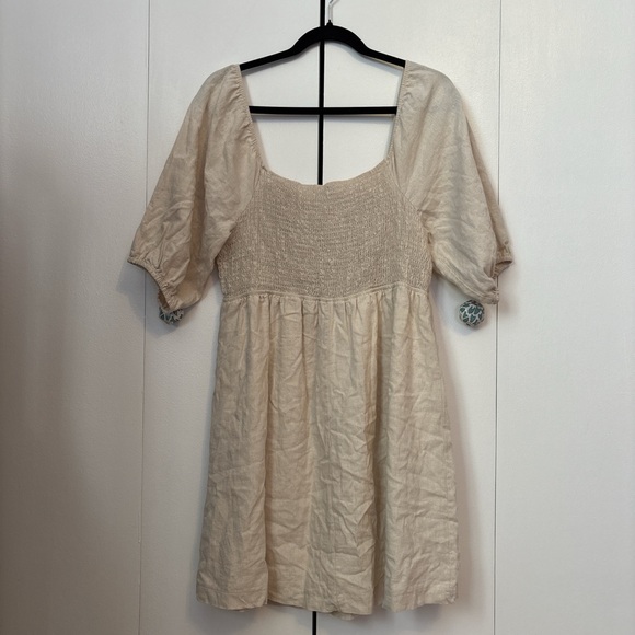 White Birch Textured Cream Dress - Picture 2 of 4